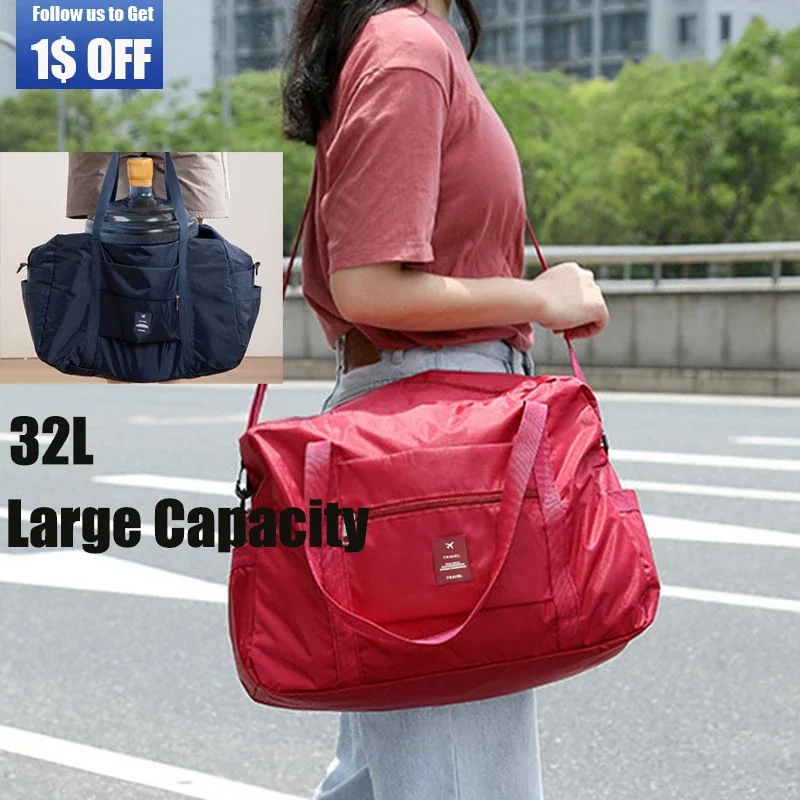 

Большая Дорожная сумка-Органайзер для женщин и мужчин, водонепроницаемый мешок для упаковки одежды, вместительные сумки на плечо для спортзала, чемодан для хранения