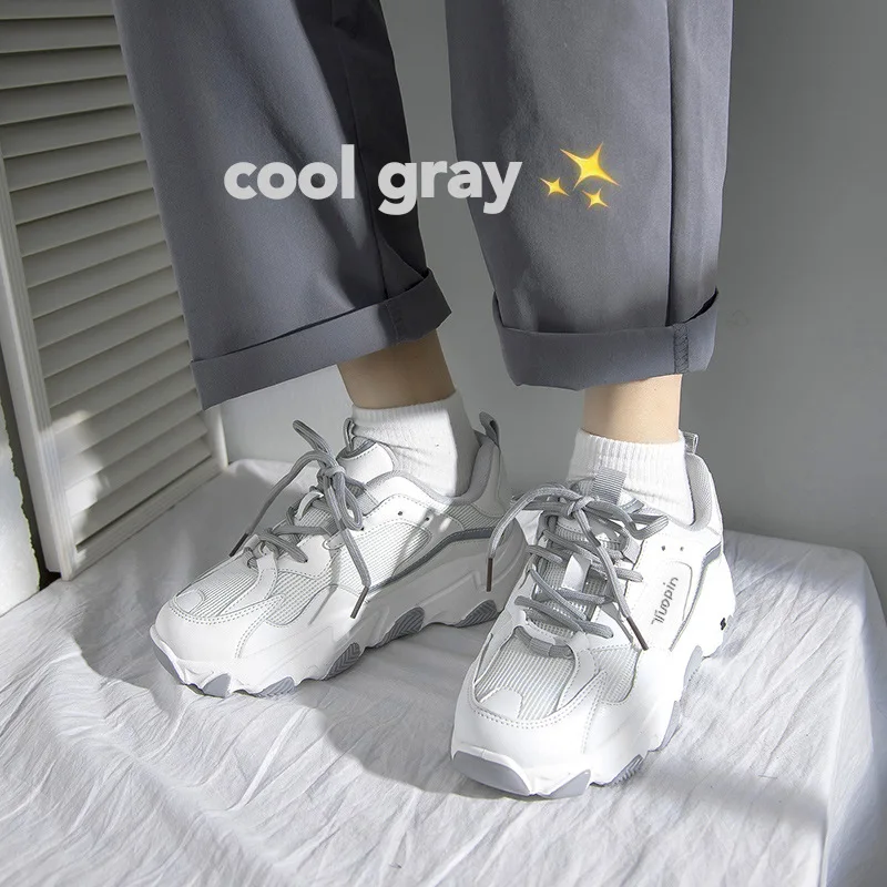 

Новинка 2022, сетчатые кроссовки для папы, дышащие маленькие белые кроссовки, уличная кожаная повседневная обувь