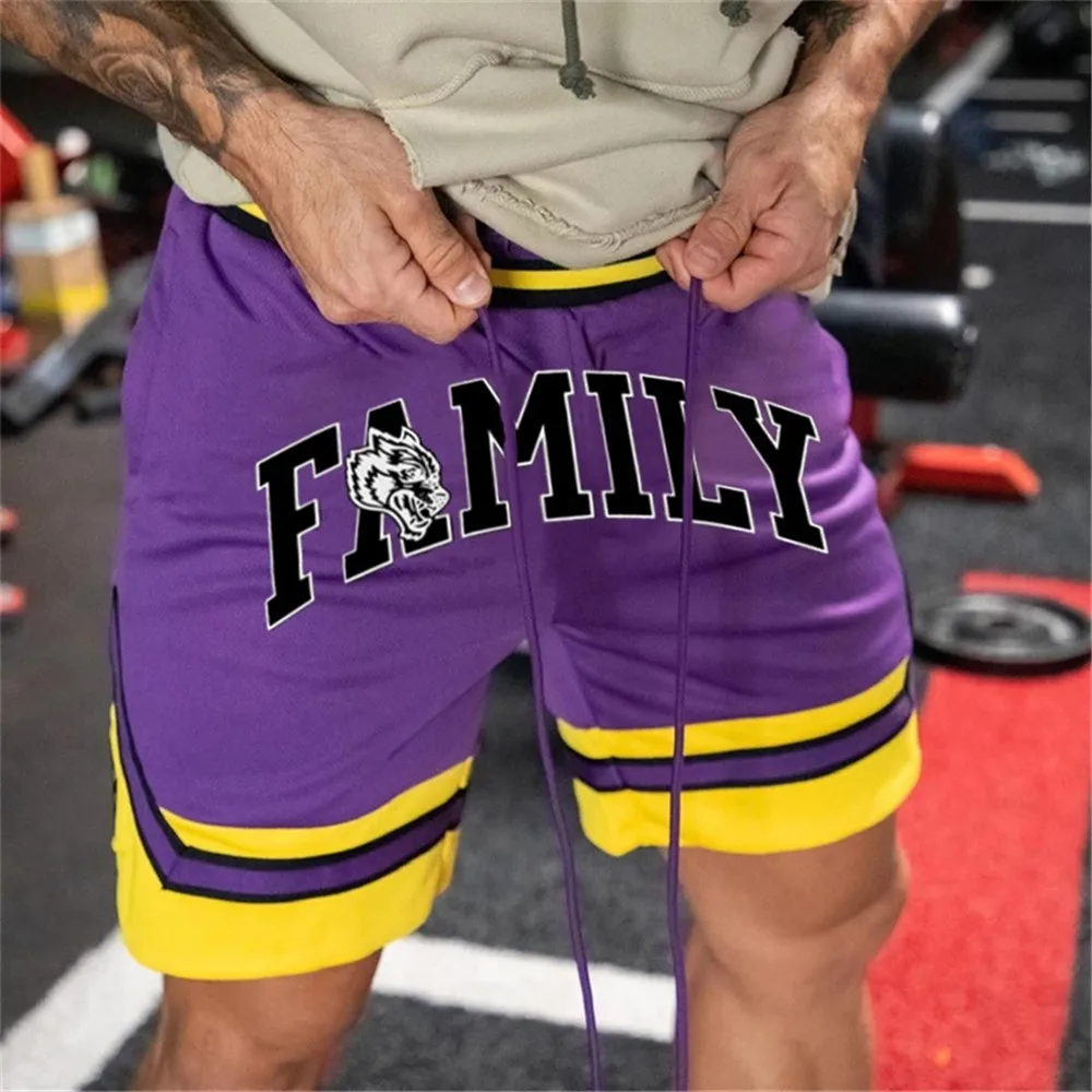 2023 Summer New Sports Fitness Shorts Men's Basketball Game Training Running Casual Loose Quick-Drying Five-Point Pants