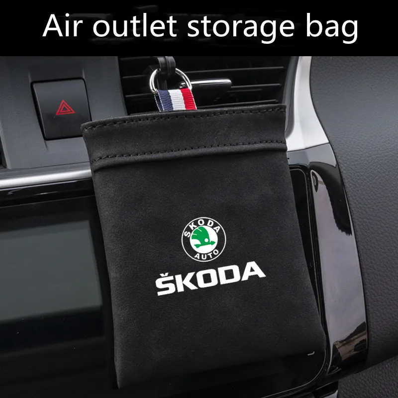 

Suitable for Skoda Mingrui Xindong Xinrui Speedpai Hao Rui Kodiak car air outlet storage box decoration car sundries storage bag