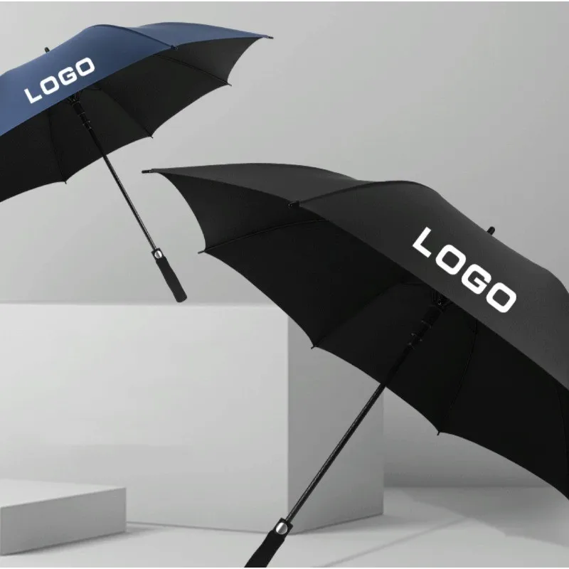 Поставка деловой рекламный солнечный зонт с прямой шестом и длинной ручкой