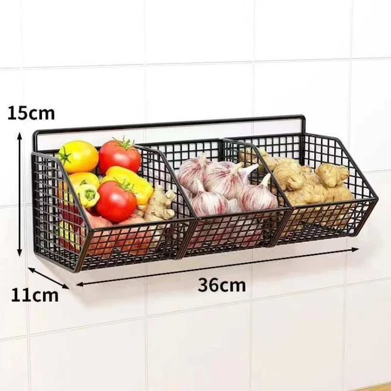 

Угловая полка без сверления — органайзер для ванной и кухни для лука/имбира/часника, неперфорированная настенная корзина для хранения