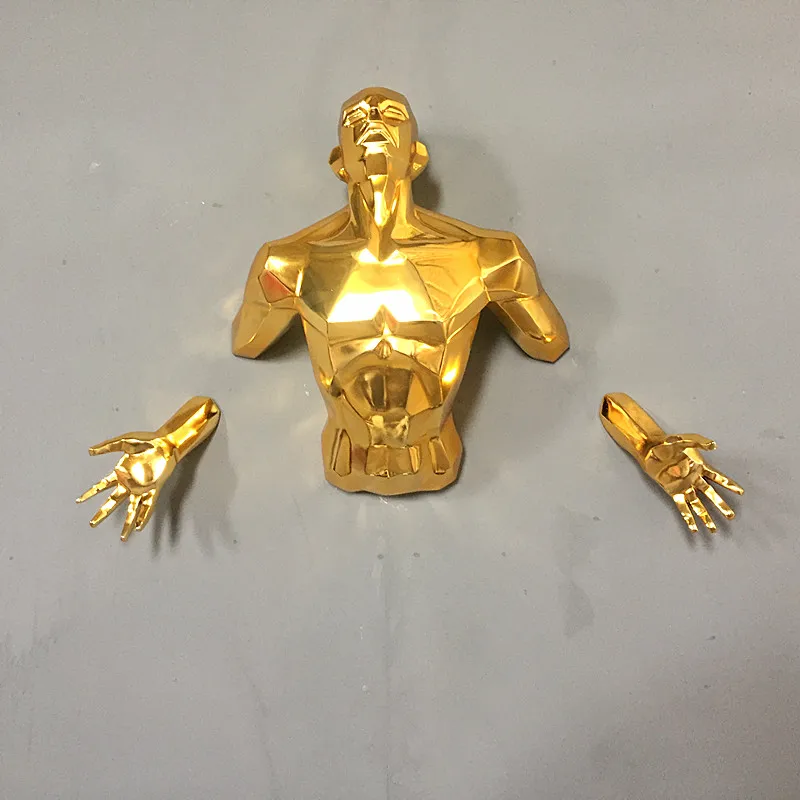 

Скандинавская Европейская ретро настенная скульптура, персонаж, золотой, сильный человек, Настенная подвесная статуэтка, искусственные ст...