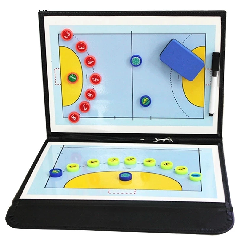 

Portable Handball Tactical Board Basketball Board Tactic Foldable PU Handball Basketball Game Board Training Clipboard GIft 2022