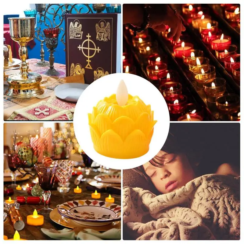 Светодиодный светильник для чайной свечи светодиодный беспламенный 12 шт.