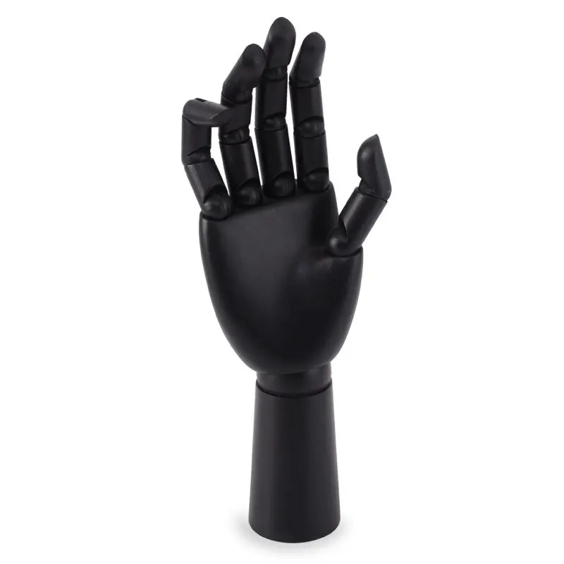 Wooden Artist Articulated Hand Mannequin Hand Art Model Jewelry Display Ring Bracelet Necklace Chain Watch Display Holder Stand