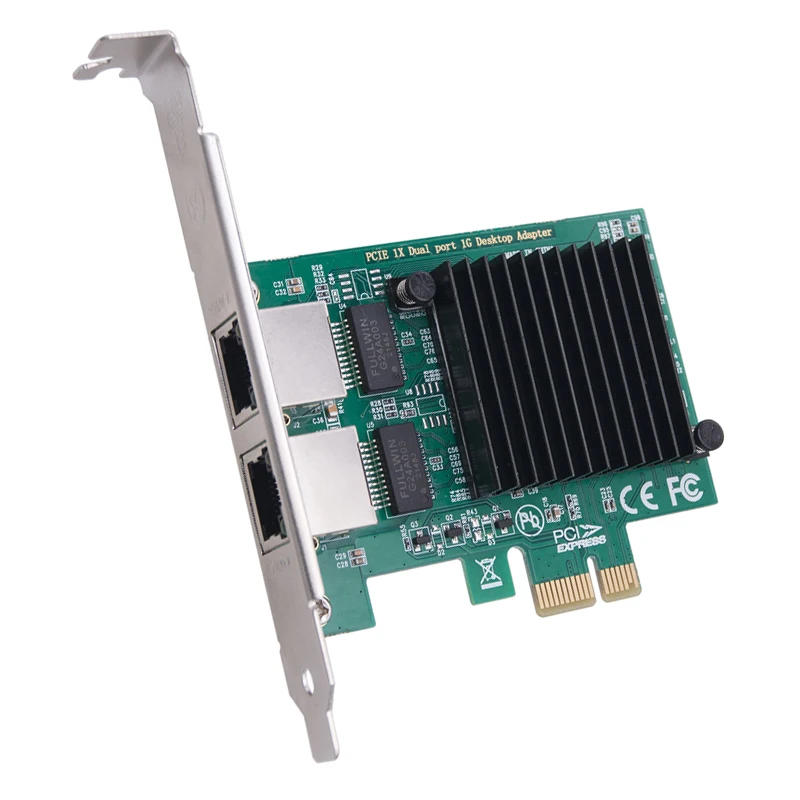 Фото Сетевая карта E1G42ET RTL8111F с 2 портами RJ45 на PCI Express X1, чип 1 Гбит/с, гигабитные Ethernet LAN-карты, сетевой адаптер для настольного ПК №4