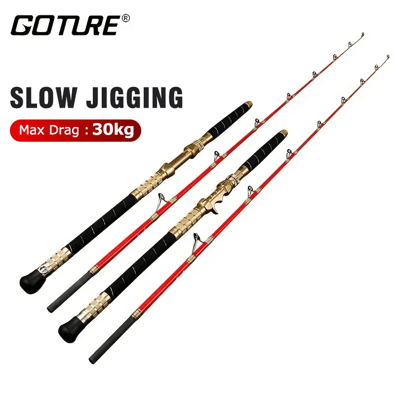 

Goture Slow Jigging Rod 1.65m 1.8m 2.1m Boat Rod Spinning/Casting Ocean Fishing Rod Jigging Big Game 200-1000g Sea Fishing Rod
