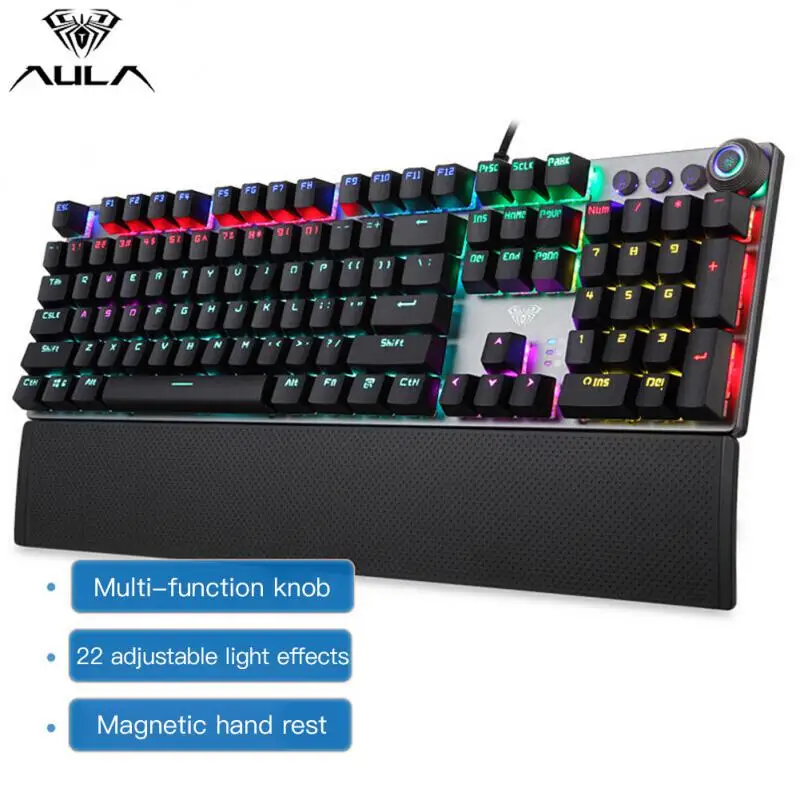 

AULA F2088 Gaming Mechanical Keyboard 108 Keys Anti-Ghosting Profession Driver Keyboards For PC Computer Game Gamer Gaming