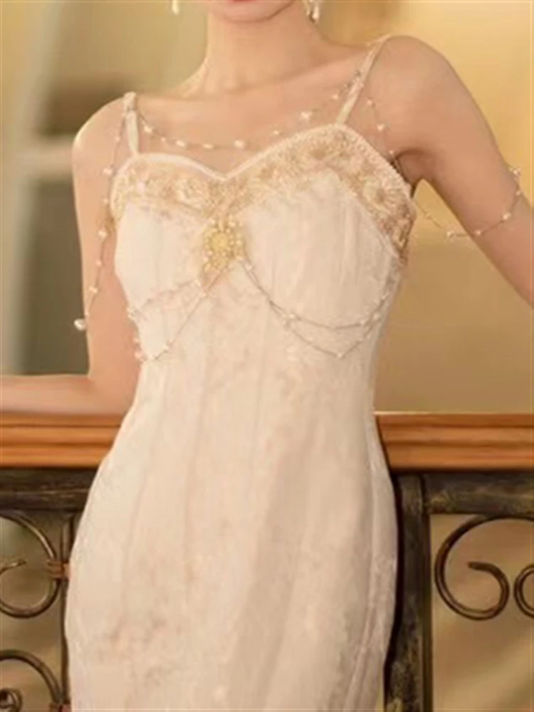 Женское платье с открытой спиной кружевное летнее винтажное без рукавов