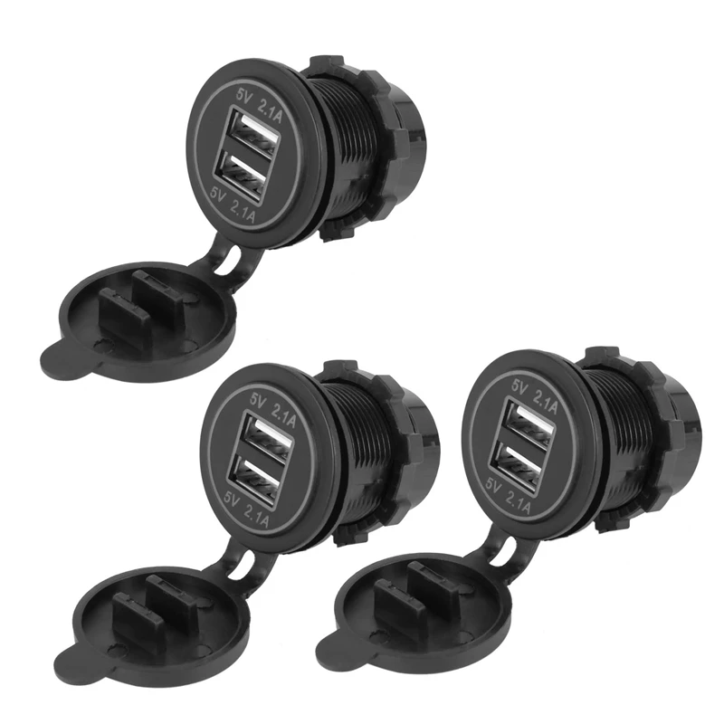 

3x5V 4.2A двойное зарядное устройство USB для 12V 24V Автомобильный мотоцикл (синий)