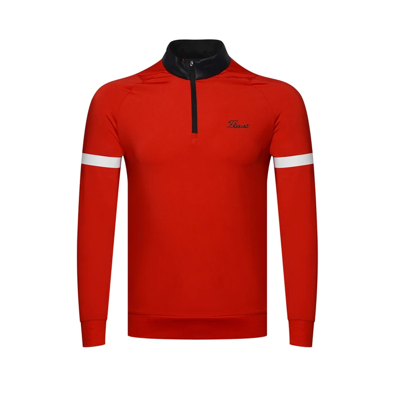 Men's Golf Shirts Spring Summer Long-Sleeved T-shirt Top Outdoor Fashion Casual T-shirt Quick-drying Ventilation Golf Clothing