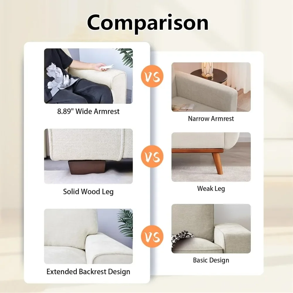 Диваны из синели 71 25 дюйма для гостиной 2-местный диван с 2 подушками небольшой