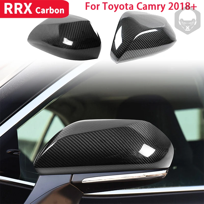 

RRX для Toyota Camry 8-го поколения 2018 + аксессуары из настоящего углеродного волокна защитные крышки для зеркала заднего вида