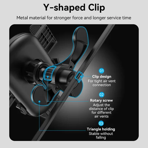 Автомобильный держатель для телефона Vention 3 в 1, подставка Gravity, автоматическое восстановление для приборной панели, лобовое стекло, автомобильное вентиляционное отверстие для iPhone 16 Xiaomi Samsung