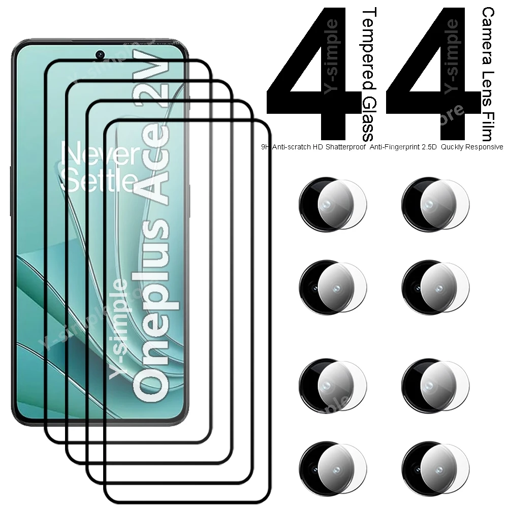 4 + телефонное стекло для Oneplus Ace 2V Защита экрана полное покрытие мягкая пленка