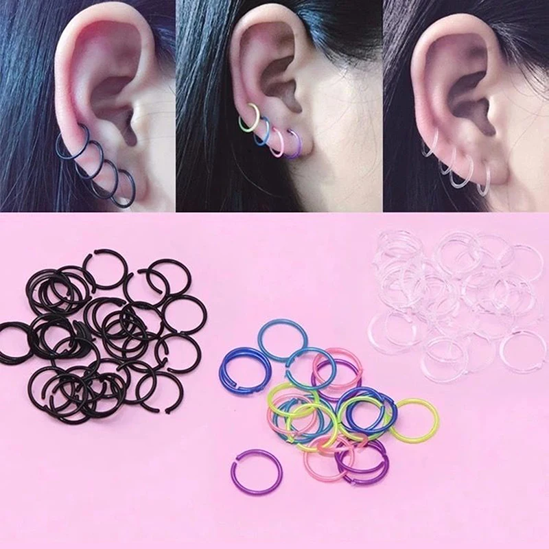 30 шт./кор. женские винтажные круглые серьги-кольца из смолы красочные