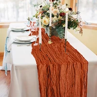 table runner pure cotton natural fringe gauze cheese cloth home dining bed christmas wedding party easter ramadan decoration