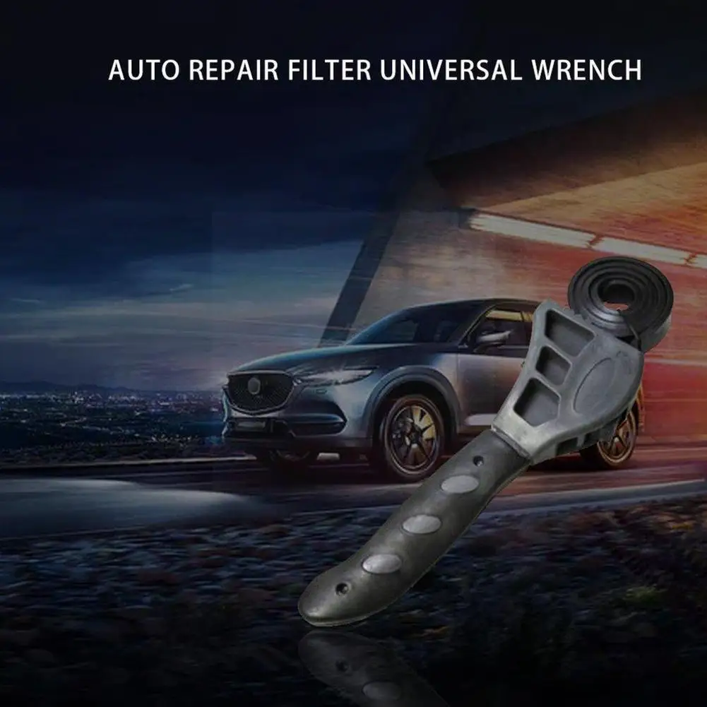 

500mm Non-slip Pipeline Wrench Rubber Strap Universal Filter Jar Tighten Loosen Opener Tool Oil Plumbing Lids Wrench Spanne Y7U7