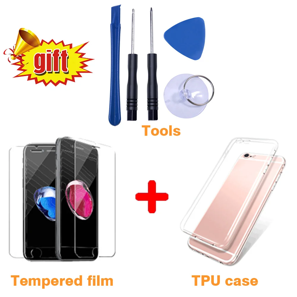 

ЖК-дисплей для iPhone 6 7 8 plus X с сенсорным экраном и дигитайзером для iPhone 6S 5 5S 6 в сборе, замена AAA +++ качество с подарками