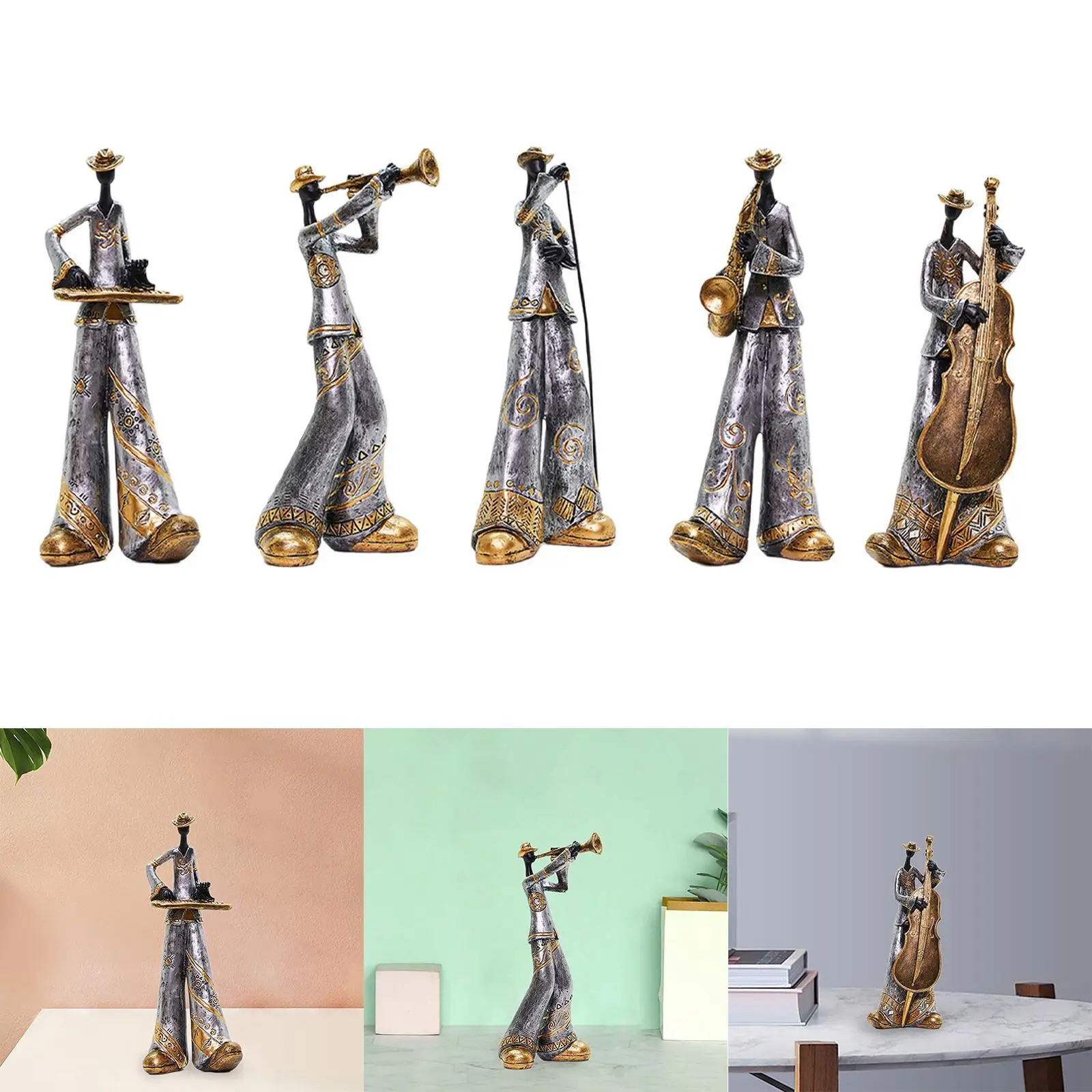 Статуя музыканта фигурка ремесла домашний декор скульптура из смолы настольная