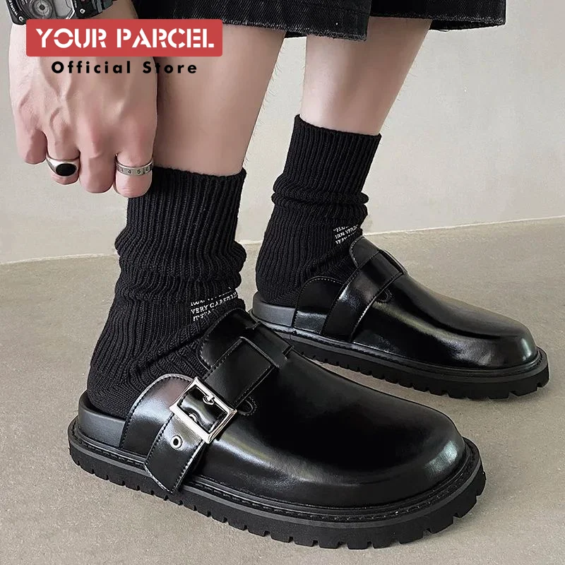 Мюли birken мужские яркие черные универсальные туфли для поездок с кожаным носком