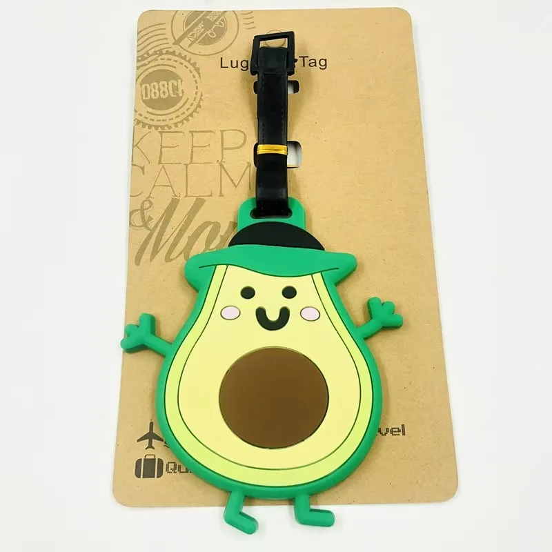 Дорожные аксессуары для багажа с принтом авокадо бирка из силикагеля держатель