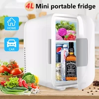 mini fridge 4l portable kitchen small refrigerator 12v220v for car camping skincare auto freezer cooler warmer dual use
