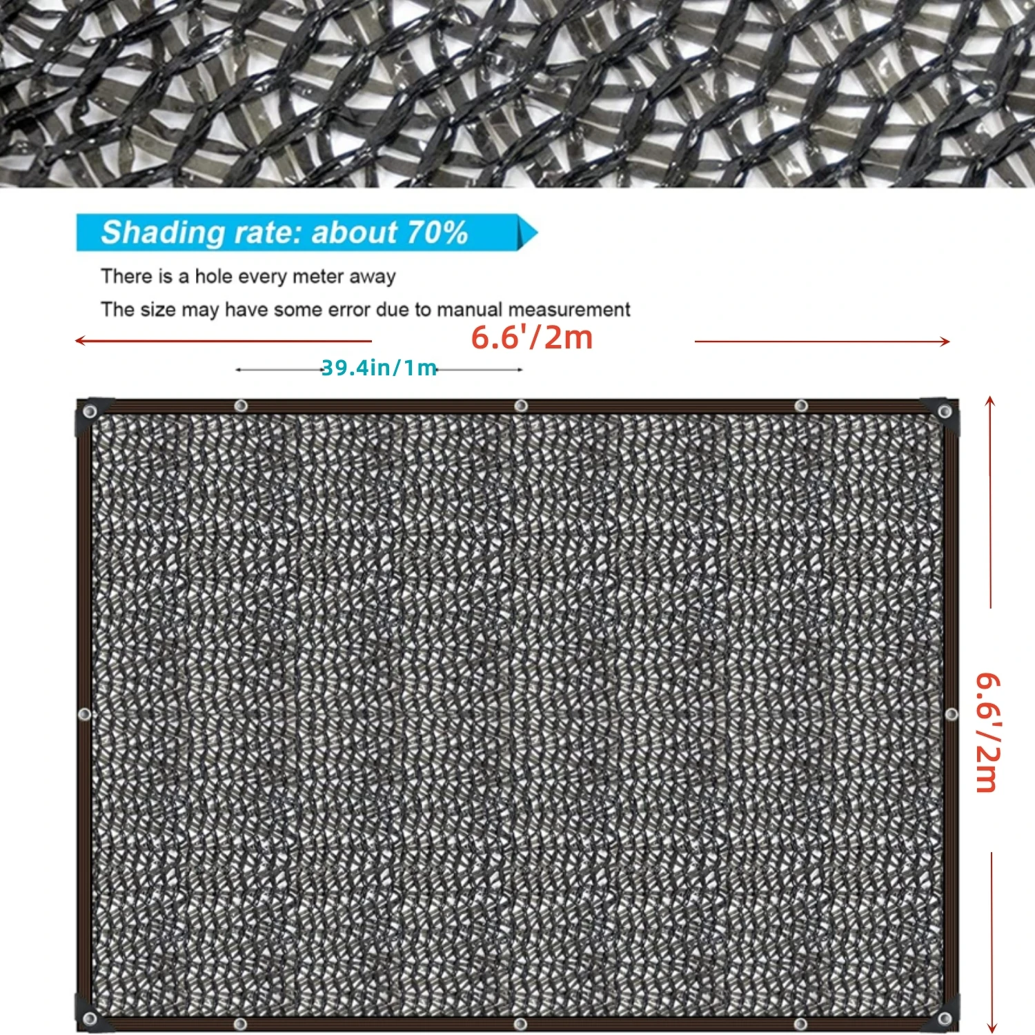 Защита От Солнца Альтанка Ткань С Люверсами Садовая Сетка 70% Тень Открытый