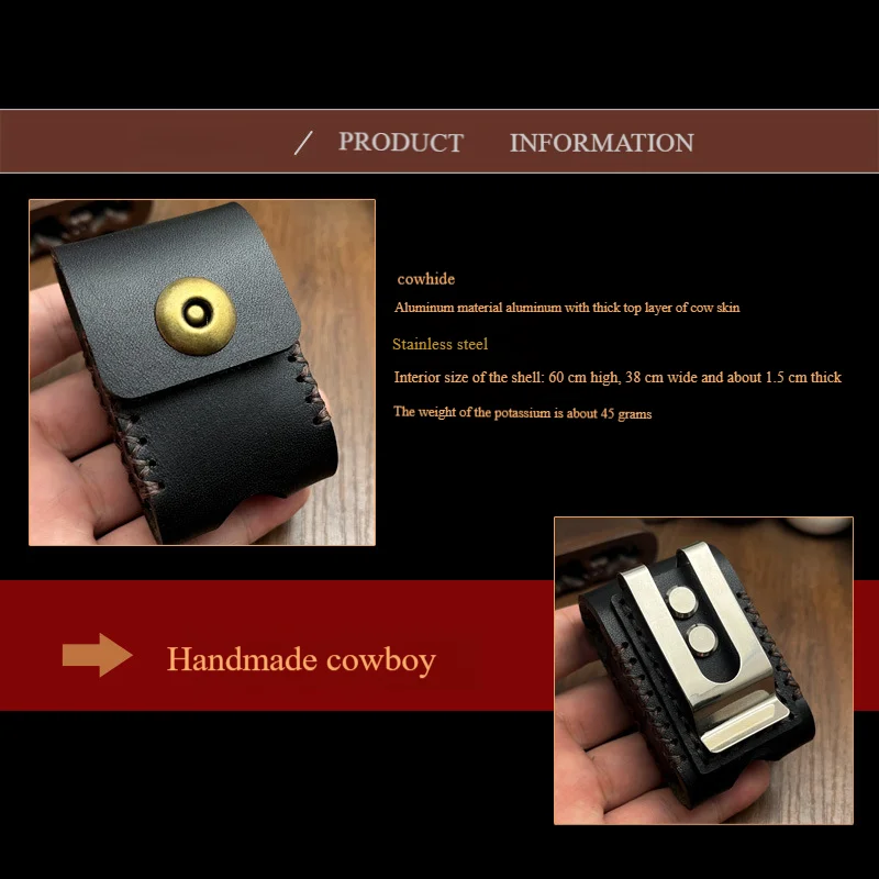 Кожаный чехол для зажигалки ZIPPO Zorro, кобура с стальным зажимом для ремня, чехол для зажигалки 902 902S, аксессуар для сигарет, винтажный стиль, 16 цветов (art.: 3920d2108ef0a) - 3920d2108ef0a