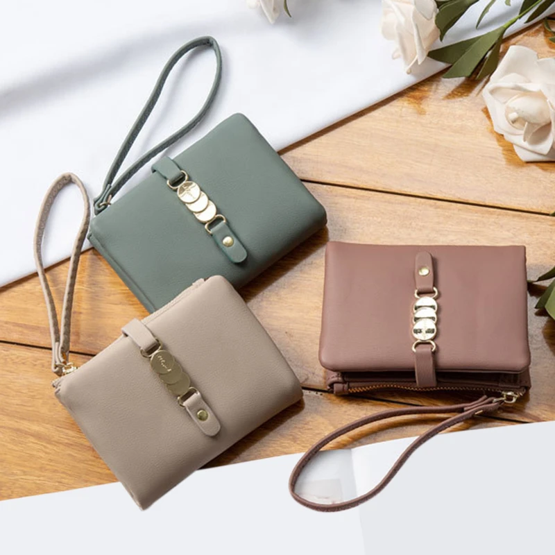 

Women Wallets Fashion Female Pu Leather Purses Short Hasp Purse Small Portable Money Bag Coin Pocket Card Holders Clutch 2021