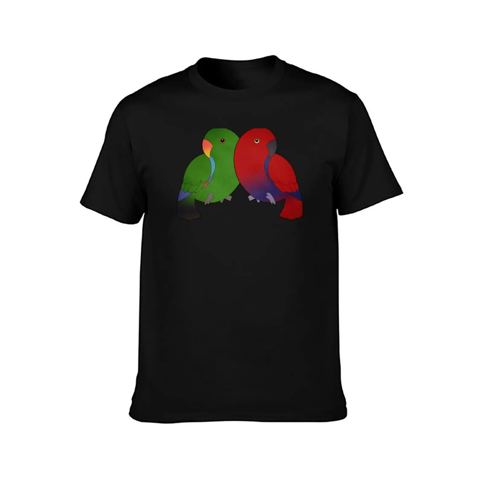 Фото Футболка Eclectus Parrots в городском стиле, повседневный топ с короткими рукавами №2