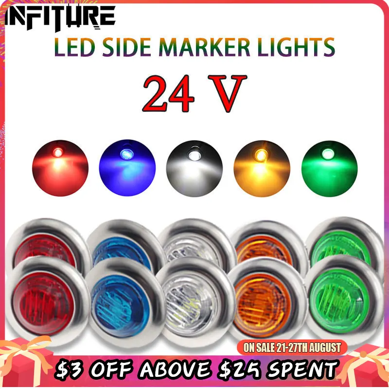 2pcs 24V 3LED 3/4