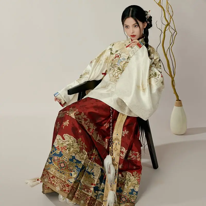 Женский жакет с вышивкой династии Мин Hanfu Роскошный золотым облаком и