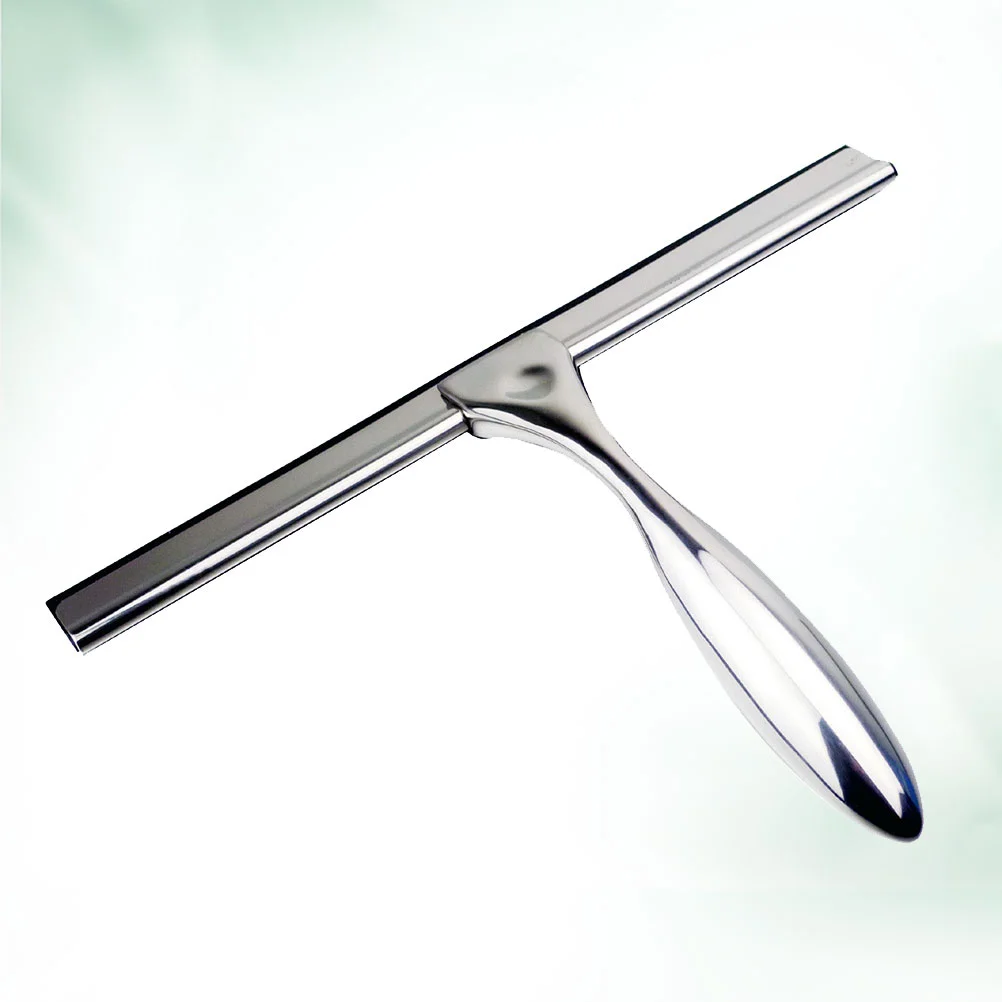 

Scraper Bathroom Shower Squeegee Stainless Steel Wiper Car Window Clean Glass Door Silicon
