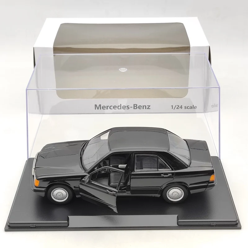 

1/24 Leo Models For B~~nz 190E 1983 Black Diecast Model Car Collection