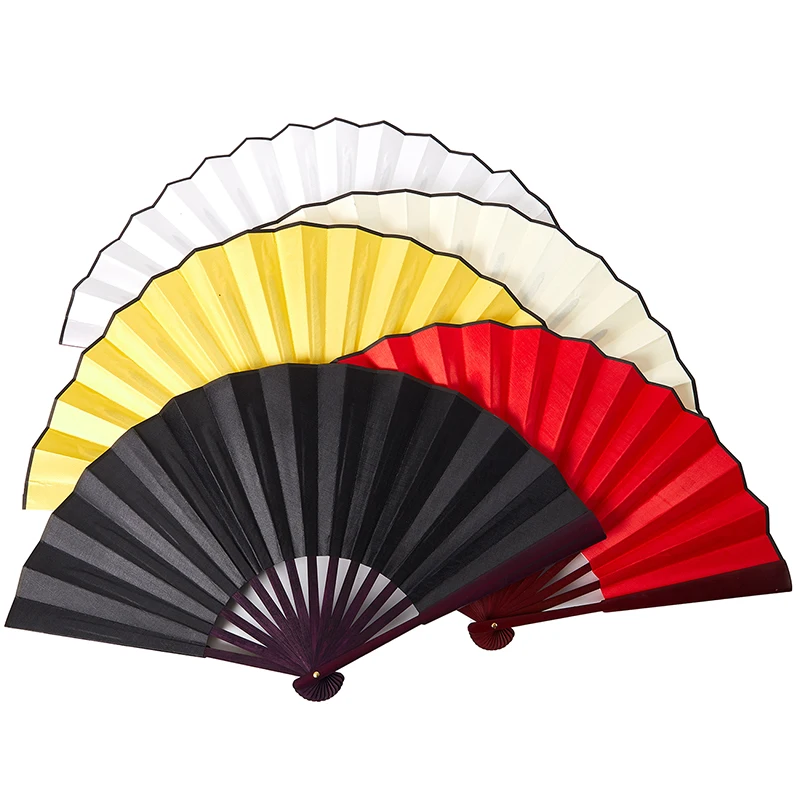 

Folding Fan Hand Silk Cloth DIY Chinese Folding Fan Wooden Bamboo Antiquity Folding Fan DIY Calligraphy Painting