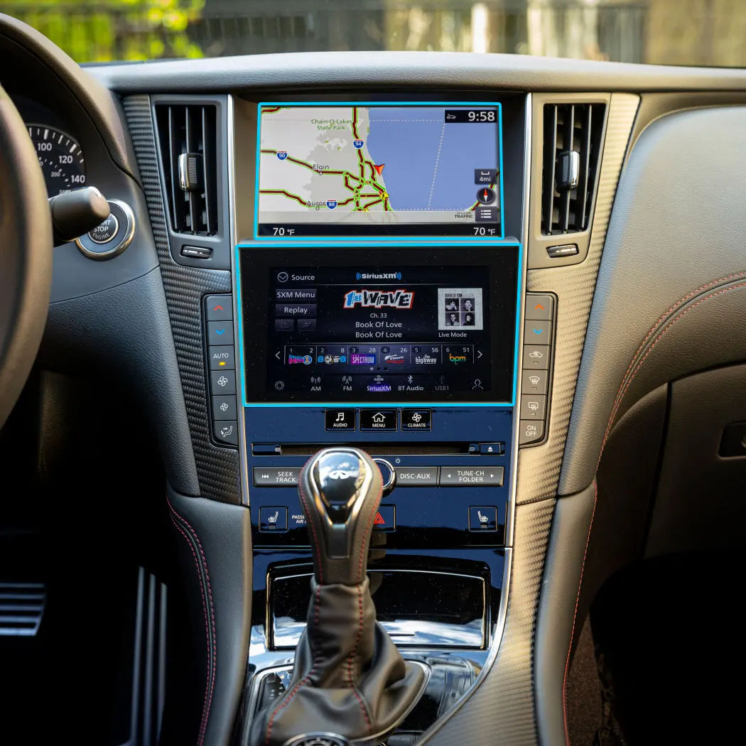 2 шт., защитная пленка для GPS-навигатора для Infiniti Q60 2020 2021