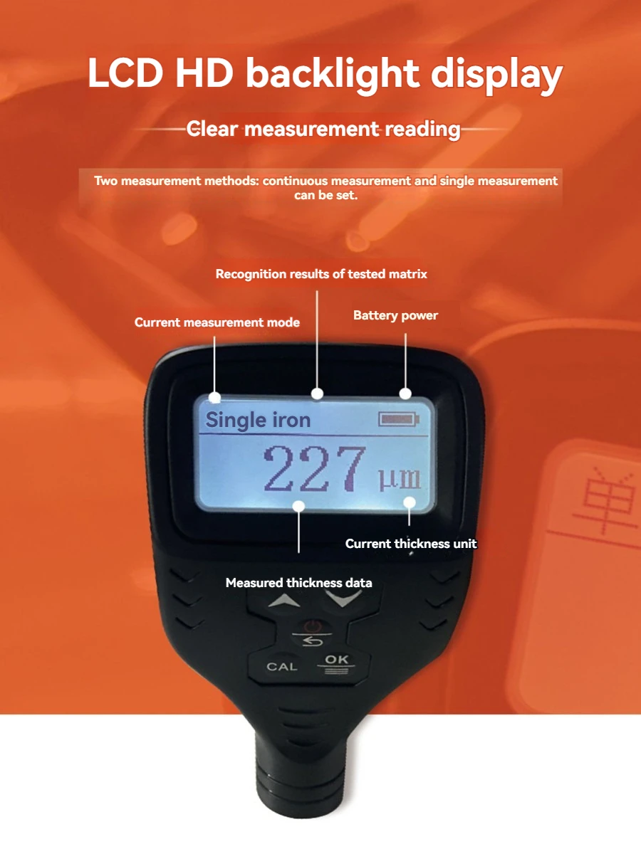 Толщиномер покрытия TM221 измеритель толщины краски б/у для автомобиля