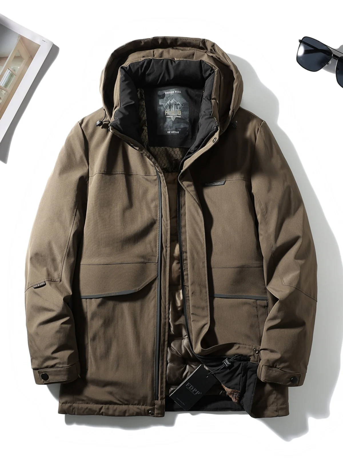 [Adhesive Press Sub-Warehouse! Removable Hat] 2024 Winter Men's Leisure Outdoor Thickened Windproof Warmth Retention Material...