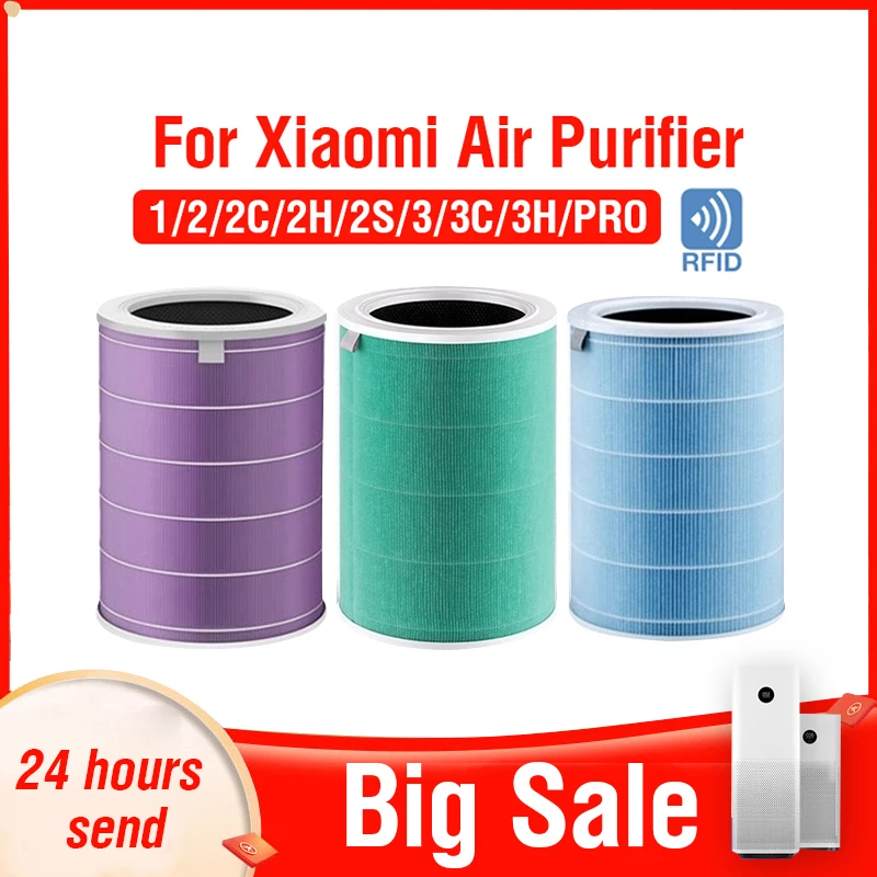 PM2.5 Hepa Filter Xiaomi for Xiaomi Air Purifier 2 2C 2H 2S 3 3C 3H Pro Activated Carbon Filter for Xiaomi Air Purifier Filter