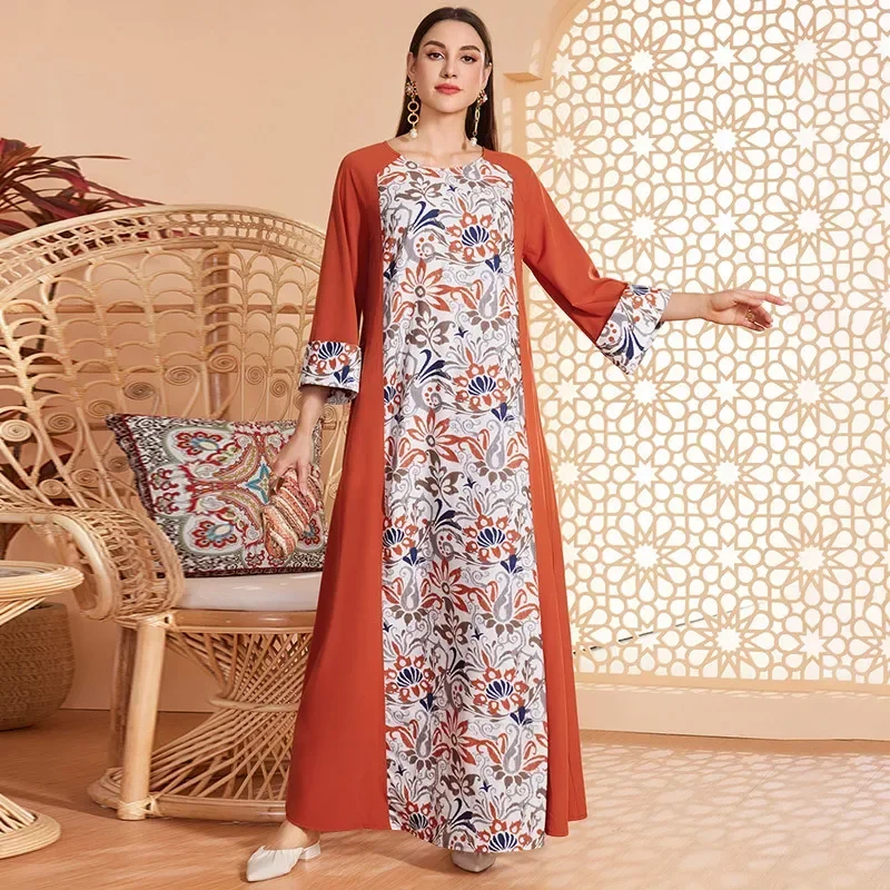 Женская свободная исламская одежда платье Абая для женщин мусульманское