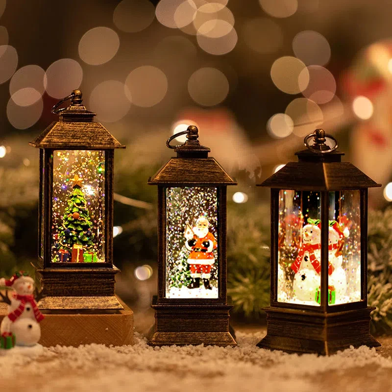 

Christmas Snowball Lamp Led Lantern Snowman Water Lamp 2022 Navidad Vintage Gift New Year 2023