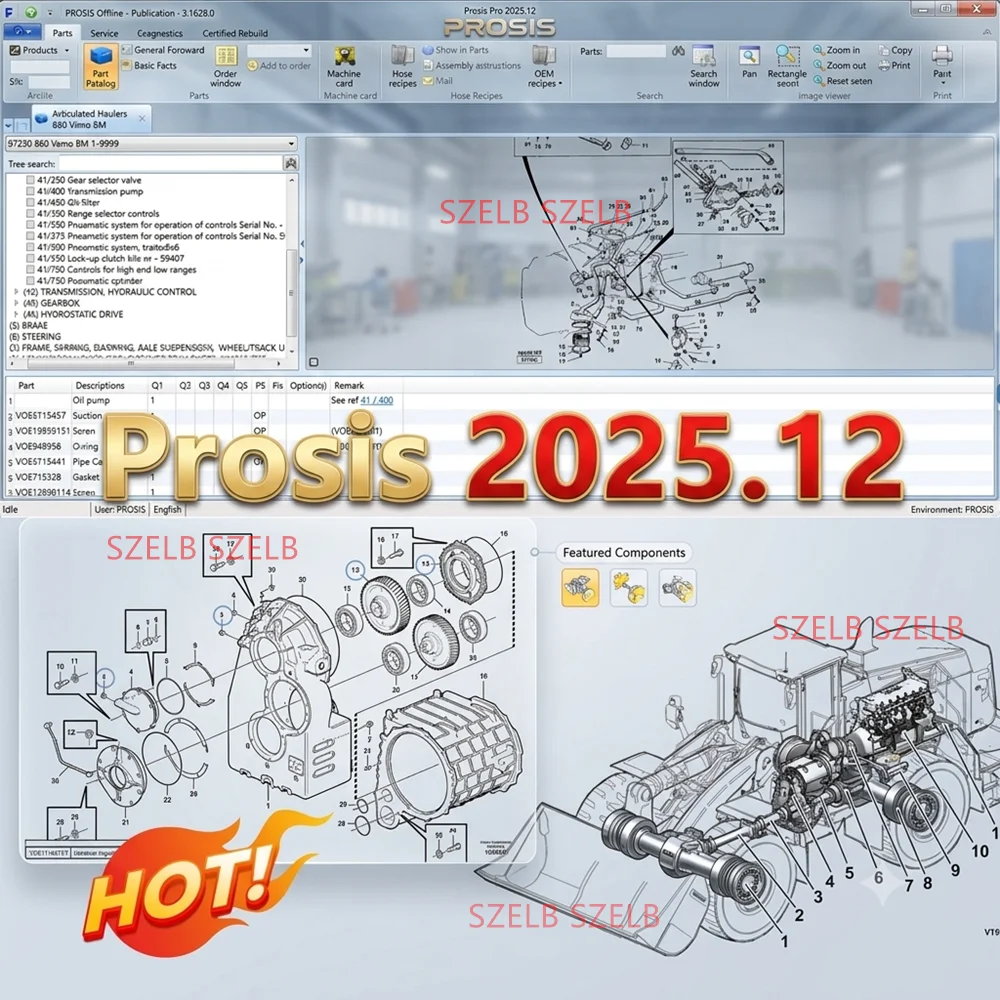 Фото PROSIS 2025.12 Офлайн-версия (Руководства по обслуживанию и ремонту, запчасти, электрические схемы и т.д.) Каталоги запчастей Информационная система поддержки продукции №1