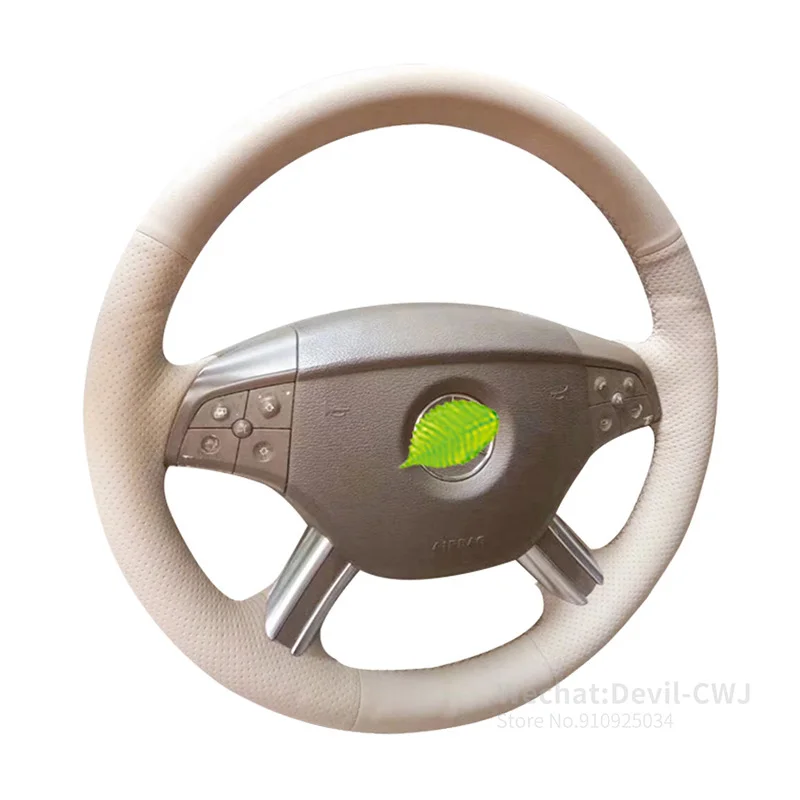 

For Mercedes-Benz B200 steering wheel cover GL450 ML500 ML350 R500 hand-stitch 2009 2010 Alcantara Leather Auto Interior Parts