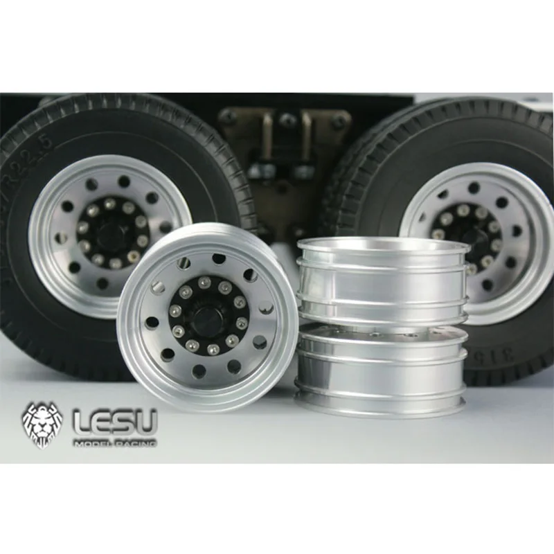 

1/14 Truck Maersk trailer aluminum alloy rear wheels W-2031 Tamiya trailer DIY mud head LESU model