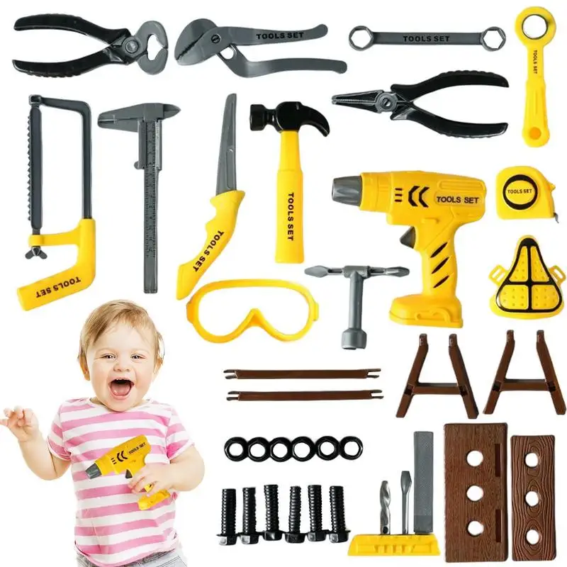 

Toddler Tools Kids Tool Set Toy Tools 36pcs Pretend Play Kids Toys Montessori Toys Toddler Learning Toys Tool Gift For Kid Girls