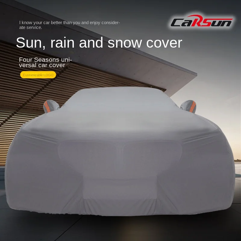 

DOS Car Cover Outdoor Protection Full Car Covers Snow Cover Sunshade Waterproof Dustproof Universal for Hatchback Sedan SUV