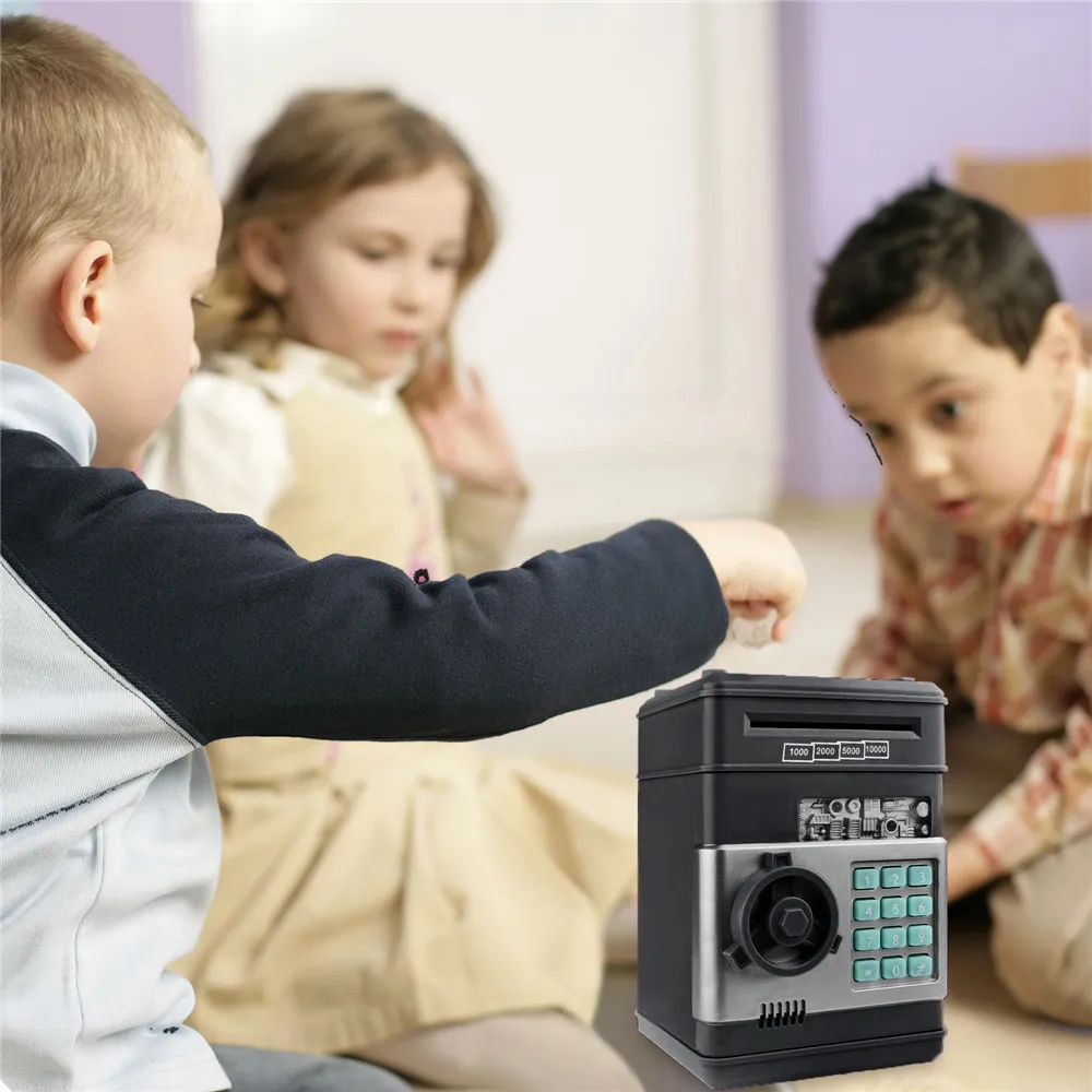 

Electronic Piggy Bank Safe Box Money Boxes for Children Digital Coins Cash Saving Safe Deposit Mini ATM Machine Kid Xmas Gifts