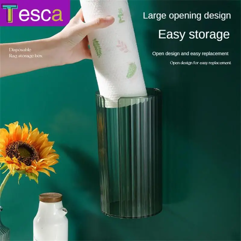 

Kitchen Toilet Paper Rack Light Luxury Anti-oil Storage Box Three Placement Methods Wall-mounted Storage Rack Bathroom Shelf